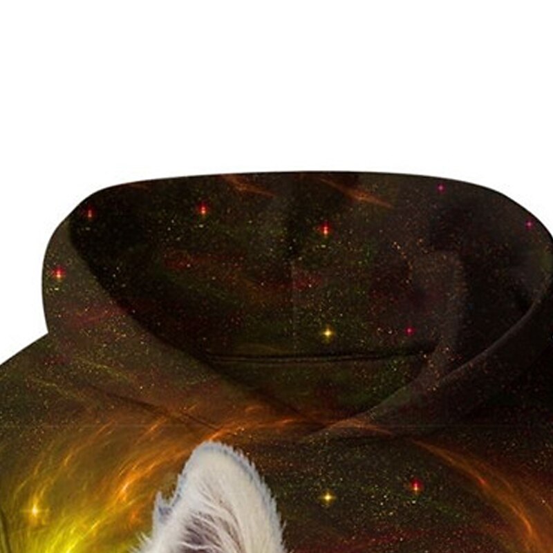 Kids Boys Hoodie Long Sleeve 3D Print Dog Animal Pocket Yellow Children Tops Fall Spring Active Fashion Daily Daily Indoor Outdoor Regular Fit 3-13 Years4