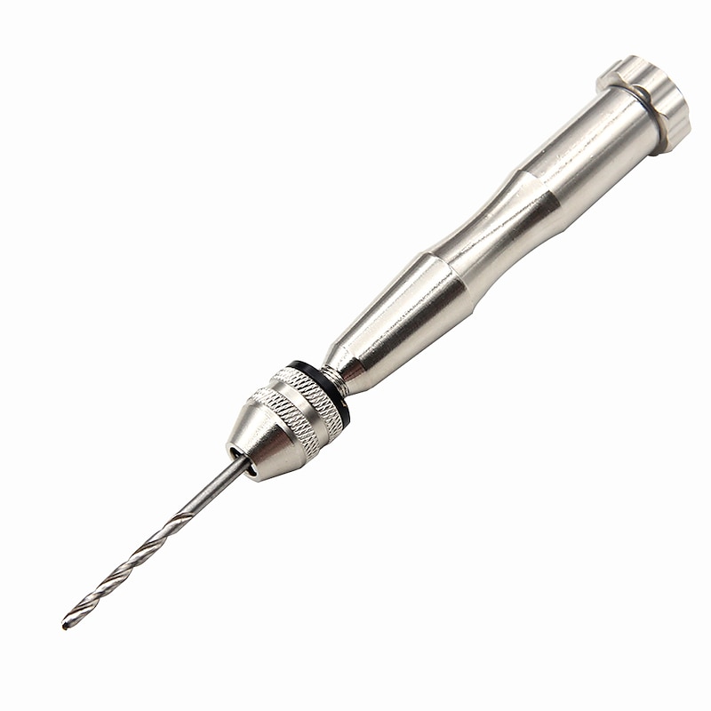 Mini Aluminum Hand Drill  10pcs Micro HSS Twist Drill Bits For Jewelry Watch Hobby Hand Tool DIY Manual Brilling Tool 0.8-3mm2