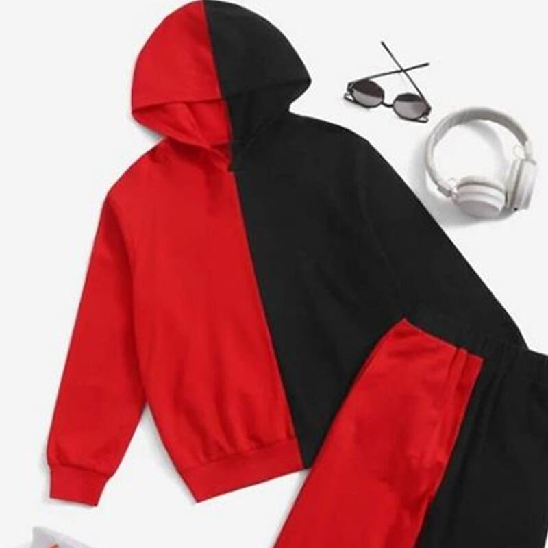 Boys 3D Graphic Hoodie & Sweatpants Set Hoodie Set Clothing Set Long Sleeve Spring Fall Sports Fashion Cool Kids 3-12 Years Outdoor Vacation Street Regular Fit4