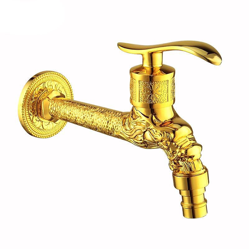 Washing Machine Tap,Outdoor Faucet Extended Mop Pool Washing Machine Dual-Use Faucet Quick-Open Single Cold Wall Pressurized Faucet Anti-Splas3