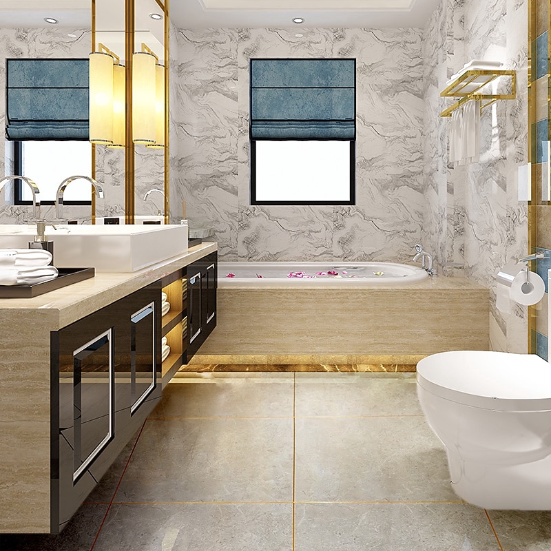 50m/166 Ft Tile Stickers Decorative Floor Wall Sticker Foil Line Peel and Stick Adhesive Waterproof Gap Cover for Kitchen Bathroom Living Room Bedroom4