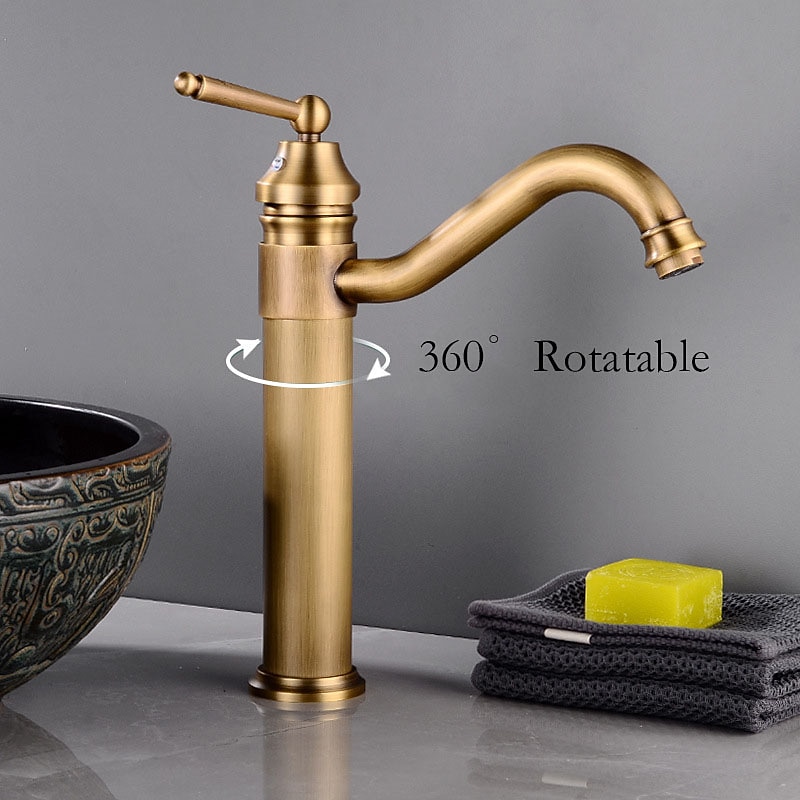 Antique ORB Black Bathroom Sink Faucet,FaucetSet Centerset Single Handle One Hole Bath Taps with Hot and Cold Switch4