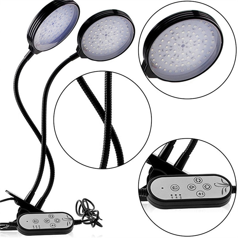 1/2pcs Grow Light LED Full Spectrum Phytolamps USB Grow Light with Timer Control Desktop Clip Phyto Lamps for Plants Seedling Flowers Grow Box3