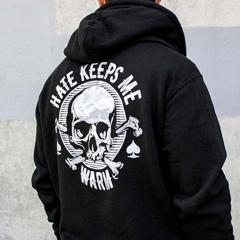 Men's Graphic Skull Print Hoodie Hoodies Sweatshirt Streetwear Cool Long Sleeve Hooded Going out Streetwear Black Front Pocket Winter Fall & Winter Designer