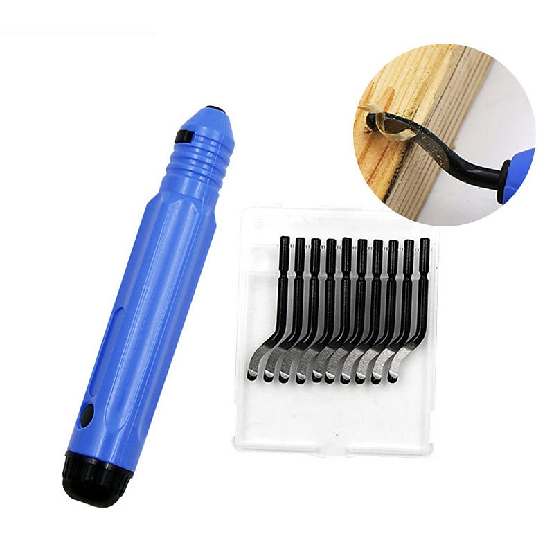 Burr Trimming Cutter Knife Hand Tool Kit Wood Copper Tube Reamer Burr Edge Deburring NB1100 Neaten Pocket Scraper