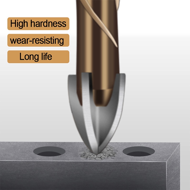 Cross Hexagon Tile Glass Cement Metal Ceramic Wood Plastic Hole Saw Triangle Alloy Drill Bit Size  6mm 8mm 10mm 12mm3