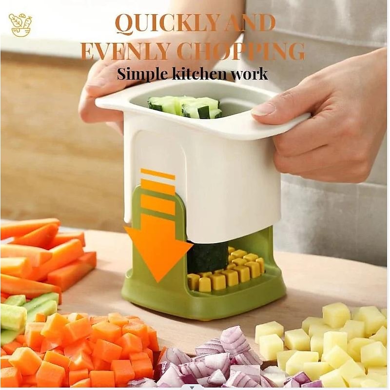 Multi-Function Vegetable Cutter Household Hand-Pressed French Fries Vegetable Cutter Potato Dicing Artifact Kitchen Vegetable Cutting Artifact