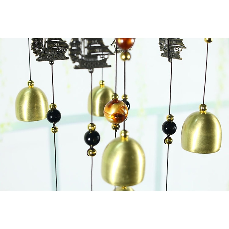Metal Bell Heart-shaped Wind Chime Angel Butterfly Handmade Gift Dream Catcher Ornament Wall Hanging Outdoor Garden Patio Pendant Decor 80*50*8cm4