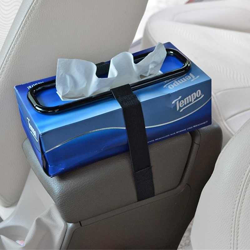 Auto Accessories Car Sun Visor Tissue Box Holder Paper Towel Napkin Box Cover Seat Back Bracket Portable Car Mount Organizer4