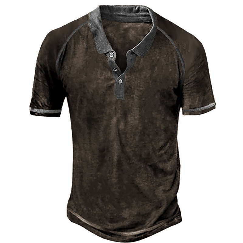 Men's Polo Shirt Golf Shirt Outdoor Street Turndown Short Sleeves Fashion Designer Graphic Button-Down Print Summer Spring Regular Fit Blue Green Khaki Gray Polo Shirt4