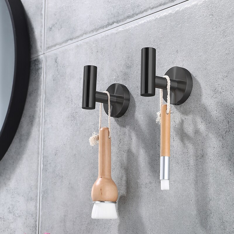 2PCS Robe Hooks Wall Mounted Clothes Hooks 304 Stainless Steel High Bearing Capacity Hooks for Bathroom/Kitchen4
