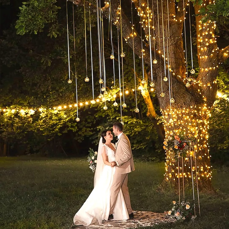 Outdoor Solar LED String Lights 10/20/30/50/100m Waterproof Christmas String Lights Festive Lighting Outdoor Tree Lights Wedding Party Christmas Tree Street House for Halloween Decoration3