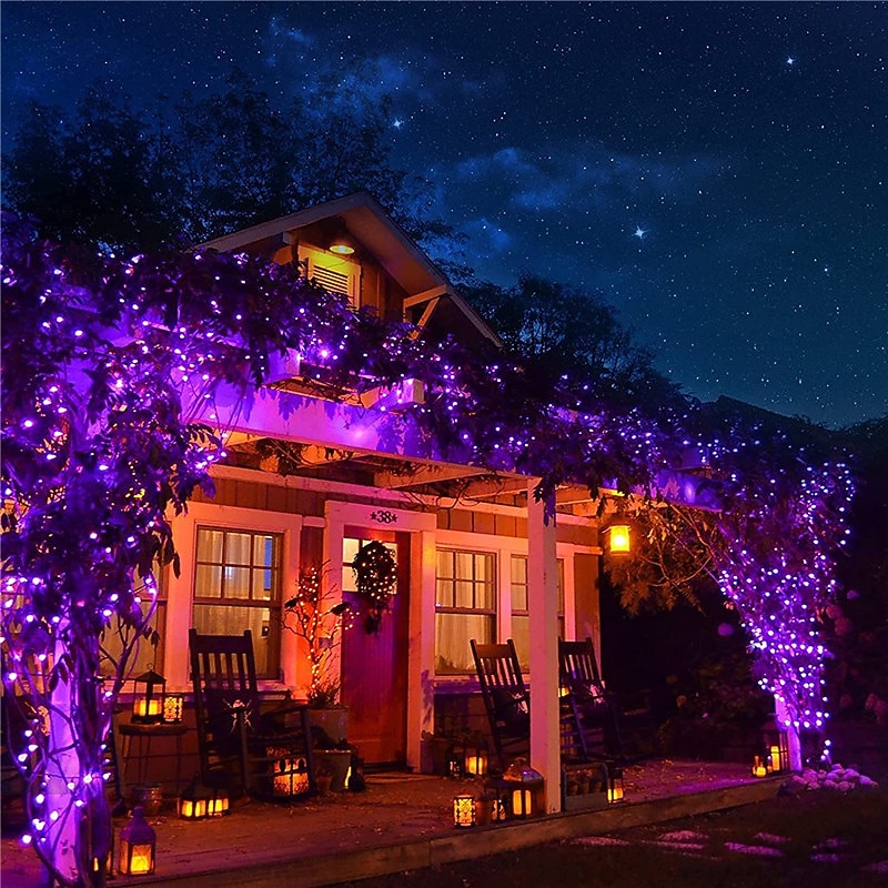 LED Halloween Purple Flexible String Light 20M 40M 400LEDs For  Party Supplies Halloween Home Yard Patio Decoration AC 220V 230V 240V  EU Plug
