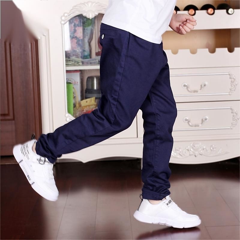 Boys 3D Solid Colored Pants Fall Winter Active Kids 3-13 Years Daily Regular Fit4