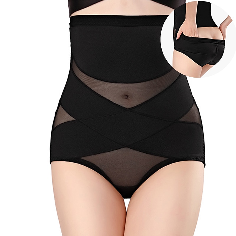 Women's Control Panties Shapewears Tummy Control Push Up Basic Office Yoga Party & Evening Running Sport Seamless Breathable Solid Color Seamed Lace Up Home Outfits