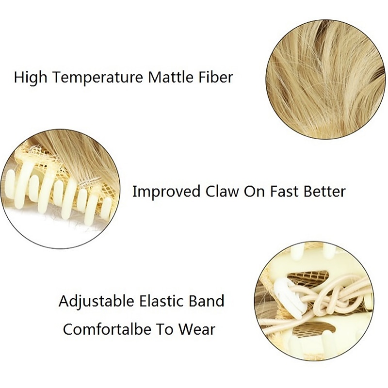 Clip In / On Ponytails Soft / Women / Synthetic Synthetic Hair Hair Piece Hair Extension Body Wave 22 inch Evening Party / Daily Wear / Vacation4