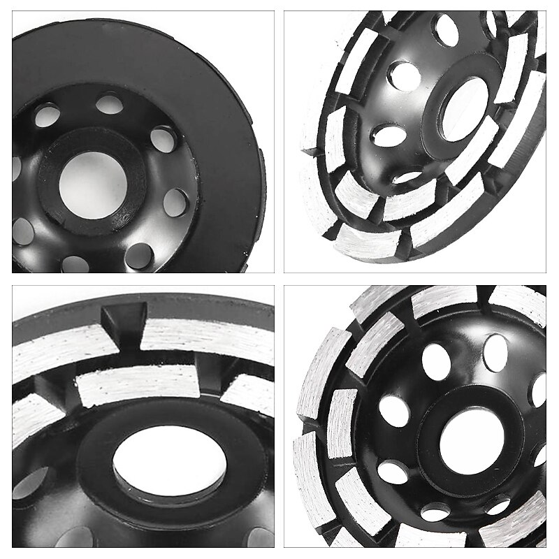 1PC Black Diamond Double Row Grinding Wheel 115-125-180mm Wall Grinding Disc For Electric Grinding2
