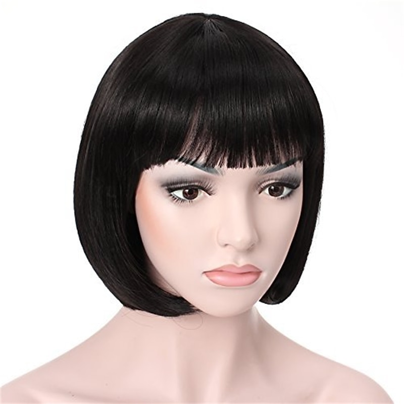 Short Straight Hair Flapper Cosplay Costume Bob Wig Halloween Cosplay Party Wigs