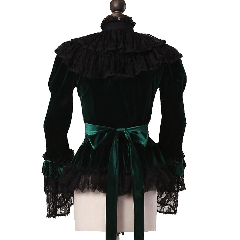 Rococo Victorian Ball Gown Blouse / Shirt Masquerade Plus Size Fancy Dress Women's Masquerade Carnival Party Halloween Adults' Blouses3