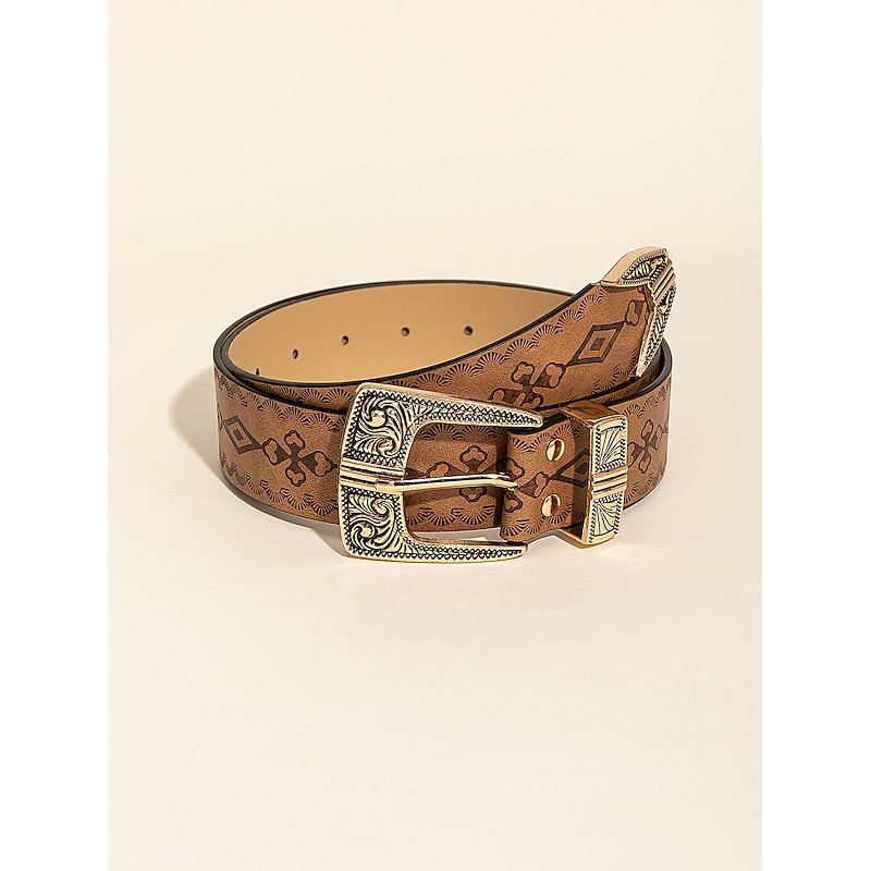 Women's Belt PU Brown Waist Belt Holiday Weekend Pure Color / Vintage / Spring / Summer / Fall / Winter