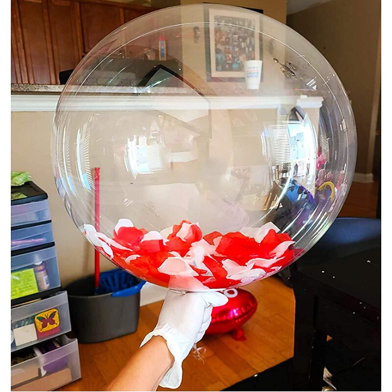 20 Pcs Bobo Balloons Bubble Balloons, Clear Bobo Balloon, Large Transparent Bubble Balloon for Christmas Wedding Birthday Party Decoration2