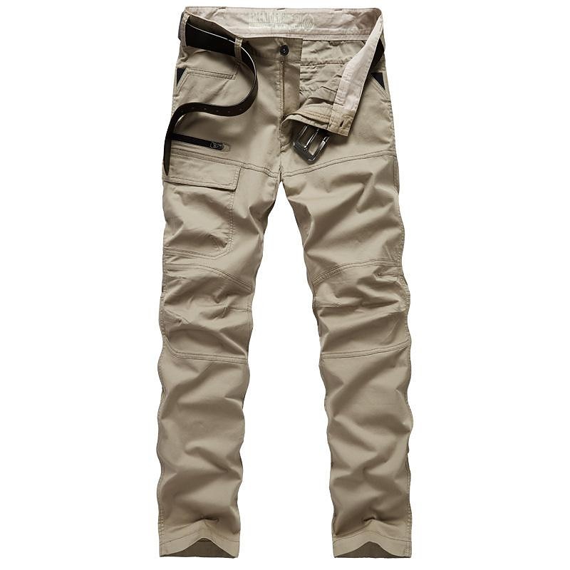 Men's Hiking Pants Trousers Work Pants Tactical Cargo Pants Military Summer Outdoor Ripstop Quick Dry Multi Pockets Sweat wicking Pants / Trousers Bottoms Military color Black Climbing Camping