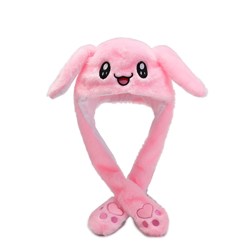 Glowing Plush Ear Moving Jumping Rabbit Hat Funny Glowing Ear Moving Bunny Hat Cosplay Festival Party Hat 5-18 Years and Adult3