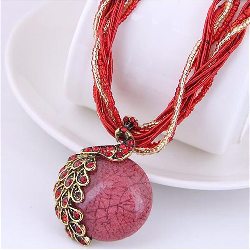 Women's necklace Textured Street Geometry Necklaces2