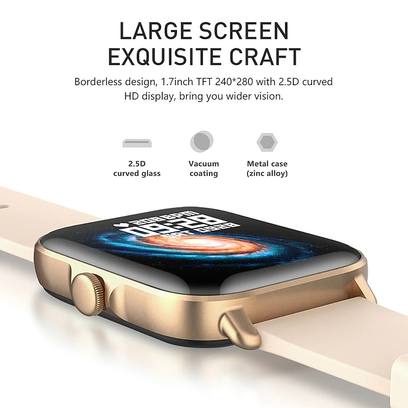 Smart Watch 1.7 inch Smartwatch Women Bluetooth Answer Call IP67 Waterproof Heart Rate Sleep Tracking Blood Oxygen Ai Voice Control for Android iOS Phone2