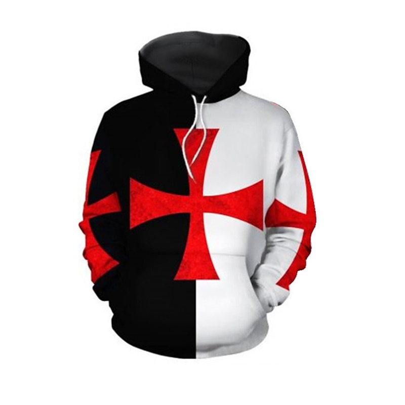 The Last Templar Crusader Knights Templar Crusader Hoodie Cartoon Manga Anime 3D Front Pocket Graphic For Couple's Men's Women's Adults' 3D Print2