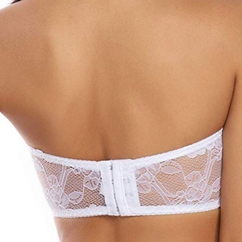 Women's Lace Bras Padded Bras Tube Bra Strapless Bras Full Coverage Scoop Neck Breathable Invisible Lace Pure Color Pull-On Closure Date Party & Evening Casual Daily 1 PC Home Outfits2