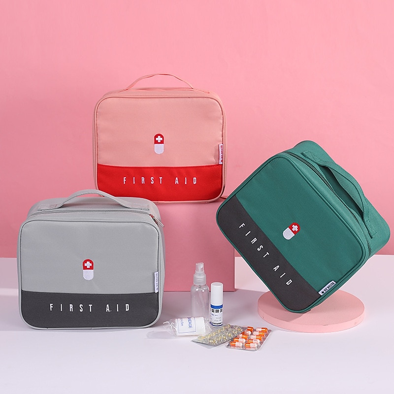 Thickened Large Capacity Medicine Box Family Medicine Bag Portable Storage Bag Cloth Art Box Multifunctional Layered Medicine Box - Main Image