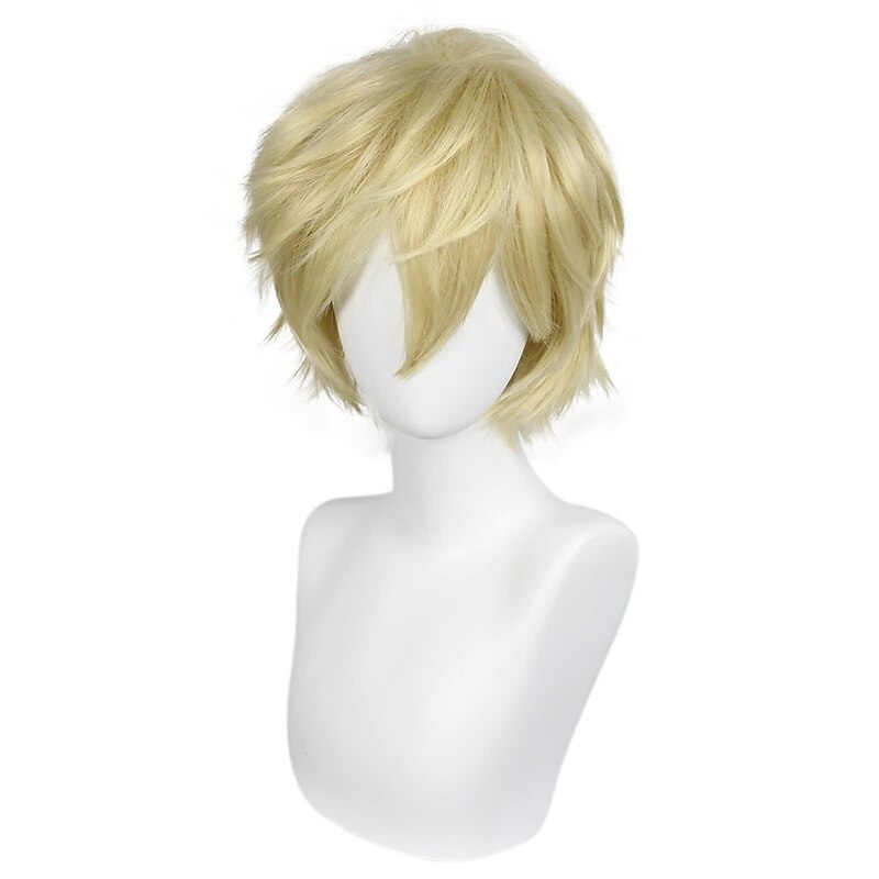 Short Blonde Men's Cosplay Wig for Christmas Event Party Halloween Wigs2