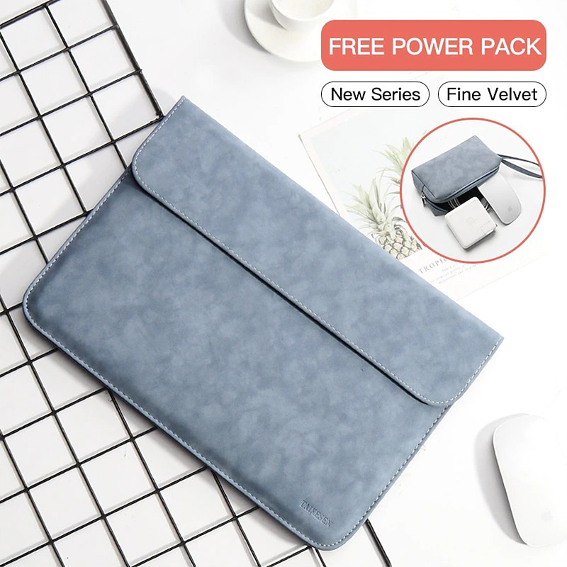 Laptop Sleeves 12" 13.3" 14" inch Compatible with Macbook Air Pro, HP, Dell, Lenovo, Asus, Acer, Chromebook Notebook Waterpoof Shock Proof PU Leather Solid Color for Business Office4