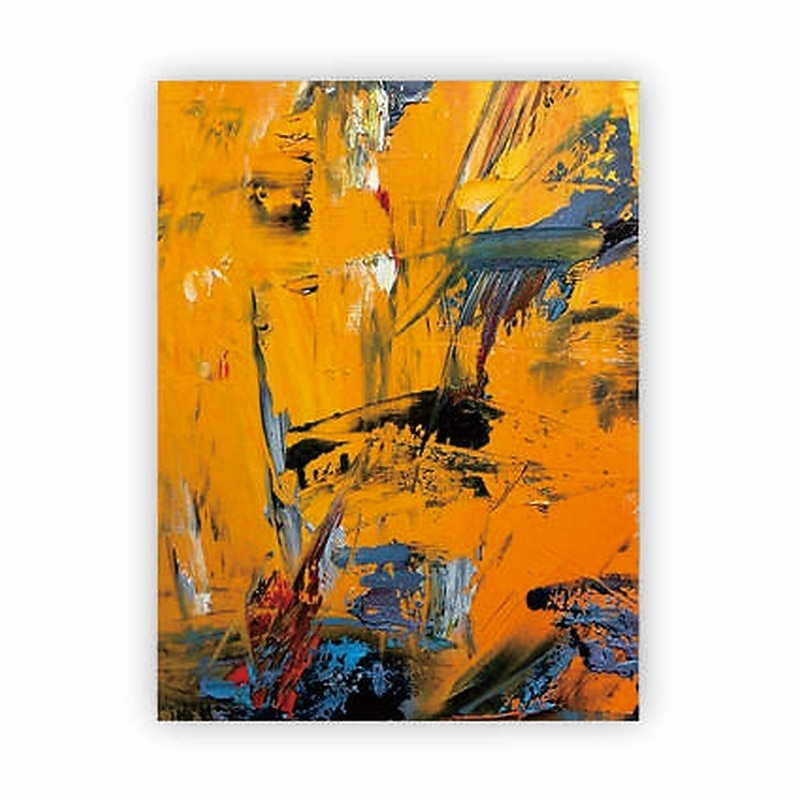Handmade Hand Painted Oil Painting Wall Art Modern Abstract Orange Figure Painting Home Decoration Decor Rolled Canvas No Frame Unstretched2