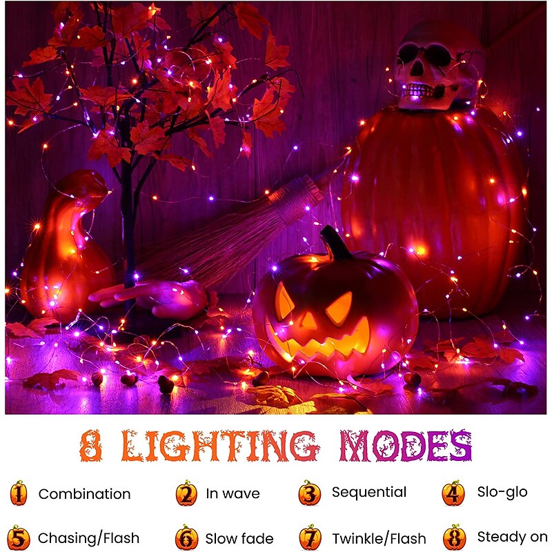 2 Pack Solar String Lights Christmas Outdoor Decoration 10m 33ft 100LEDs Solar Fairy Copper Wire Lights Battery Operated 8 Modes Waterproof Remote Control for Xmas Indoor Garden Party Tree Decor3
