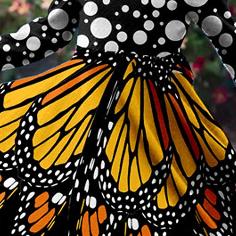 Girls' 3D Animal Butterfly Dress Long Sleeve 3D Print Fall Winter Vacation Daily Holiday Cute Casual Sweet Kids 3-10 Years Swing Dress A Line Dress Above Knee Regular Fit3