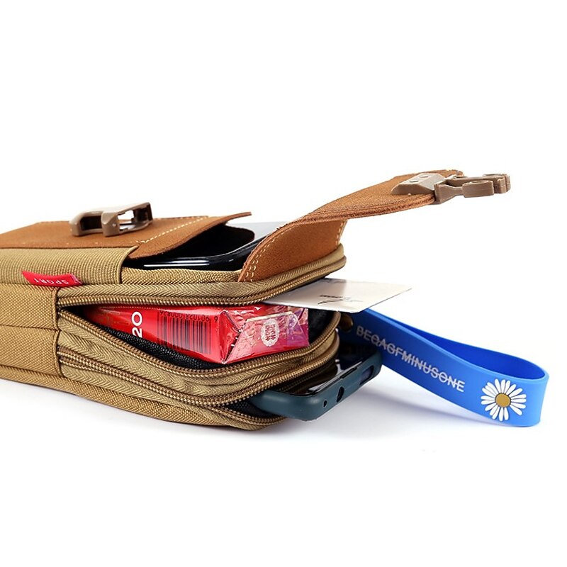 Men's Multi-Purpose Canvas Waist Bag - Outdoor Waterproof Phone Pouch for Travel, Hiking, and Everyday Use2