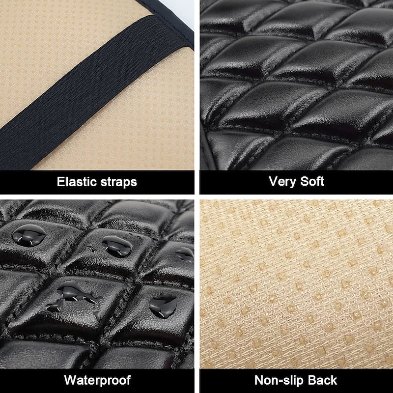 Auto Center Console Cover Pad Universal Fit for Nissan and Ford Fusion SUV/Truck/Car Waterproof Car Armrest Seat Box Cover Leather Auto Armrest Cover4