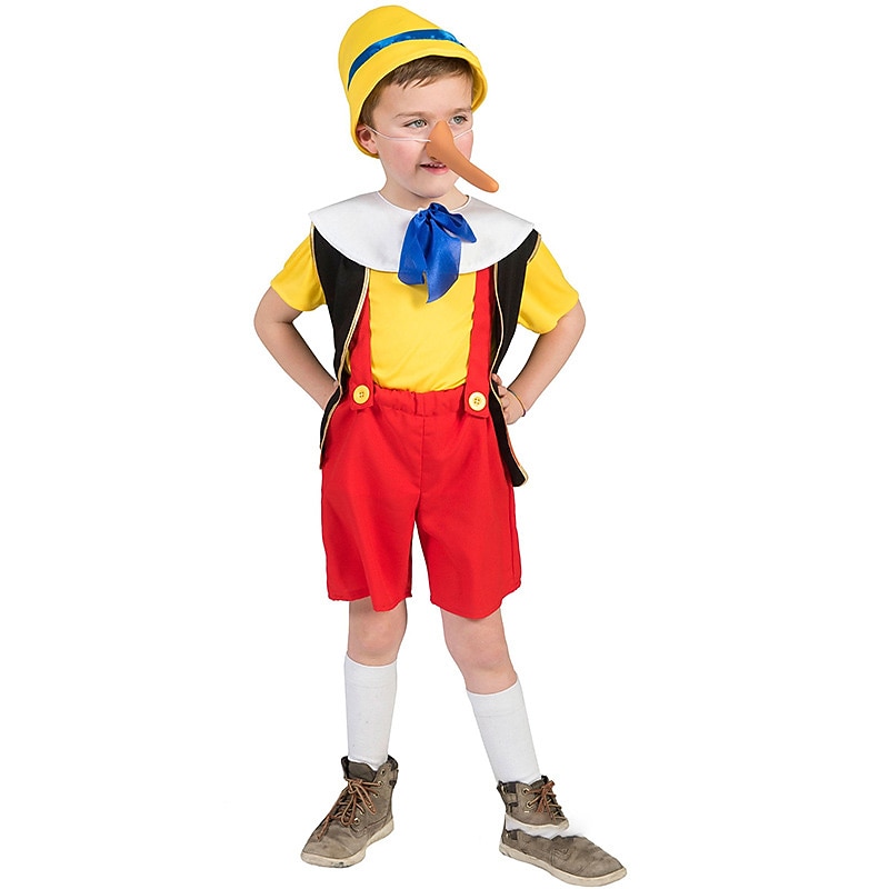 Pinocchio Halloween Party Costume Movie / TV Theme Costumes Kid's Boys' Halloween Carnival World Book Day Performance Stage Easy Halloween Costumes Dress Up