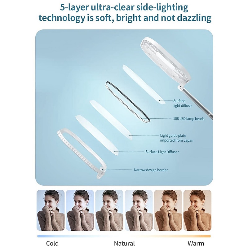 Phone Stand Portable Foldable Adjustable Phone Holder for Outdoor Selfies / Vlogging / Live Streaming Office Compatible with Tablet All Mobile Phone Phone Accessory3