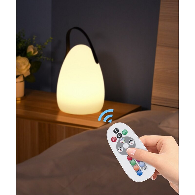 Portable Lantern Hanging Tent Light USB Rechargeable LED Night Light For Bedroom Living Room Camping Light Remote Control Colorful Atmosphere Camping Light Camping Portable Light Easy to Carry3