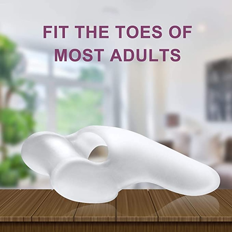 1Pair Silicone Toes Separator Foot Hallux Valgus Correction Bone Ectropion Adjuster Toes Outer Appliance Foot Care Tool Gel Bunion Big Toe Separator Spreader Eases Foot Pain4