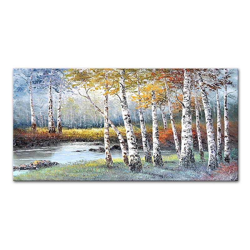 Mintura Handmade Oil Paintings On Canvas Wall Art Decoration Modern Abstract Tree Landscape Picture For Home Decor Rolled Frameless Unstretched Painting2