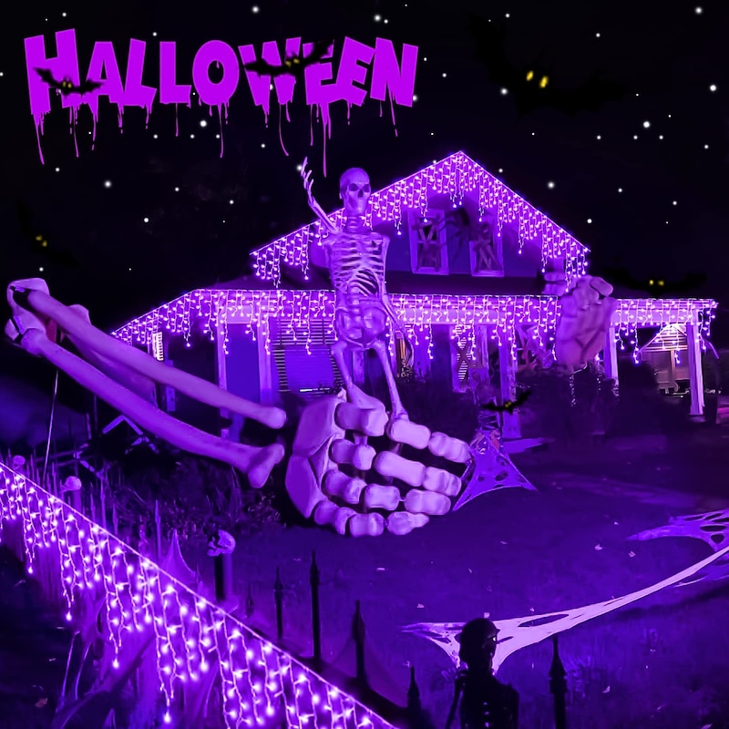 Christmas Icicle Lights Outdoor Decoration 10M 400LEDs 8 Colors 8 Modes Waterproof Warm White White RGB with 80 Drops Christmas EU Plug US Plug UK Plug AU Plug4