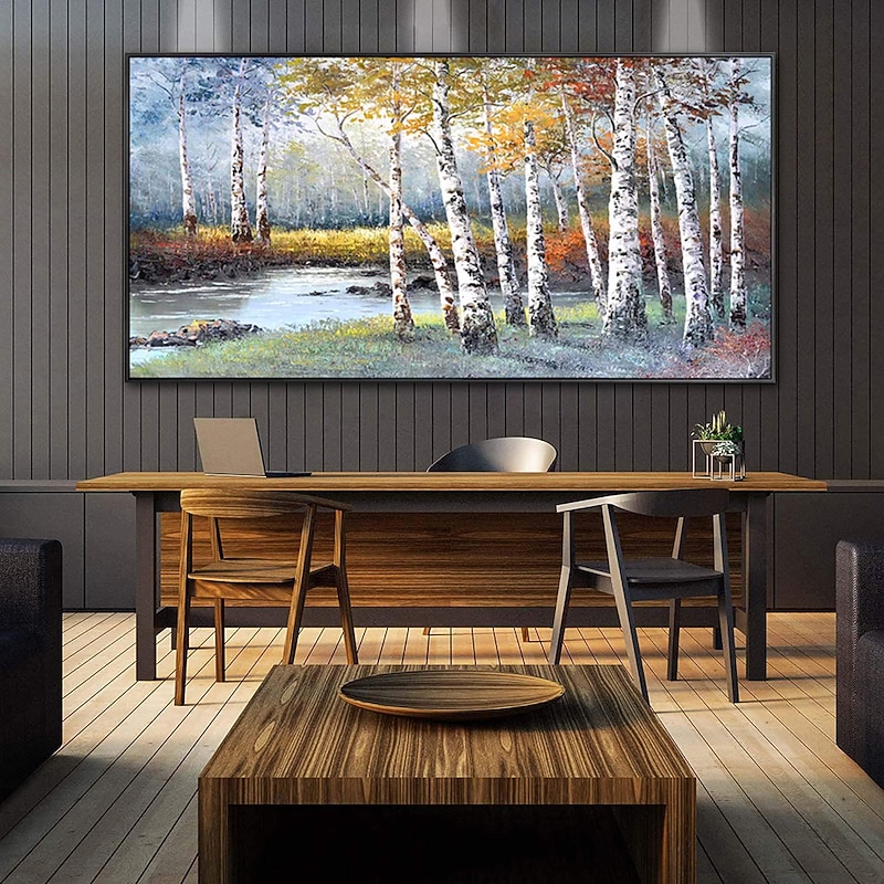 Mintura Handmade Oil Paintings On Canvas Wall Art Decoration Modern Abstract Tree Landscape Picture For Home Decor Rolled Frameless Unstretched Painting3