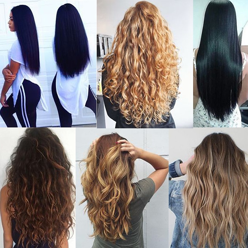 Curly Synthetic Hair 22 inch Hair Extension Fishing Line Hair 1pc / pack Adjustable Women's Girls'2