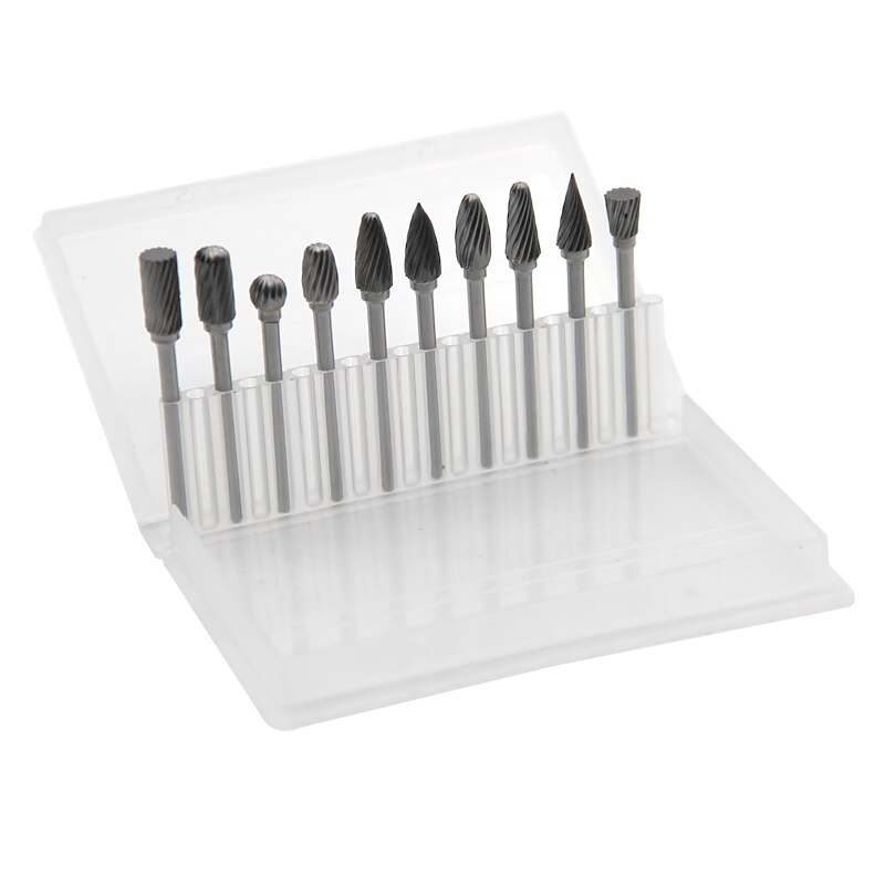 10pc Cemented Carbide Rotary File 3 * 6 Single Grain Tungsten Steel Grinding Head Die Woodworking Grinding File For Electric Grinding2