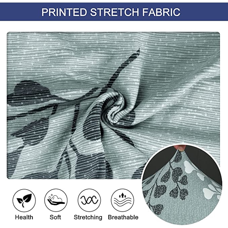 Waterproof Floral Dining Chair Covers, Stretch Chair Cover, Spandex High back Chair Protector Covers Seat Slipcover with Elastic Band for Dining Room,Wedding, Ceremony, Banquet4