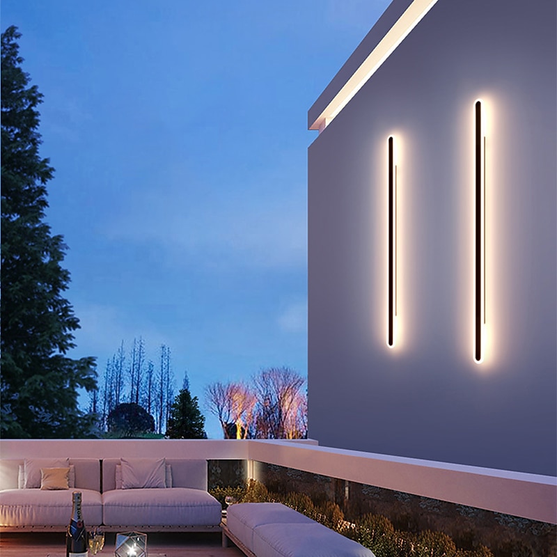 LED Nordic Style Outdoor Wall Lights 100cm Indoor Wall Lights Living Room Outdoor Metal Wall Light IP65 85-265V 25 W